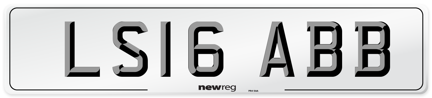 LS16 ABB Number Plate from New Reg